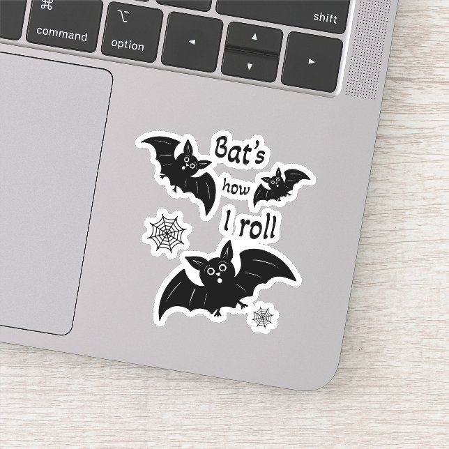 Flying black bats sticker (Detail)