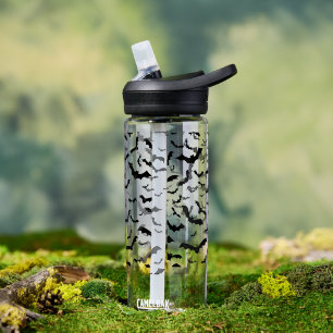 Flying Black Bats Water Bottle