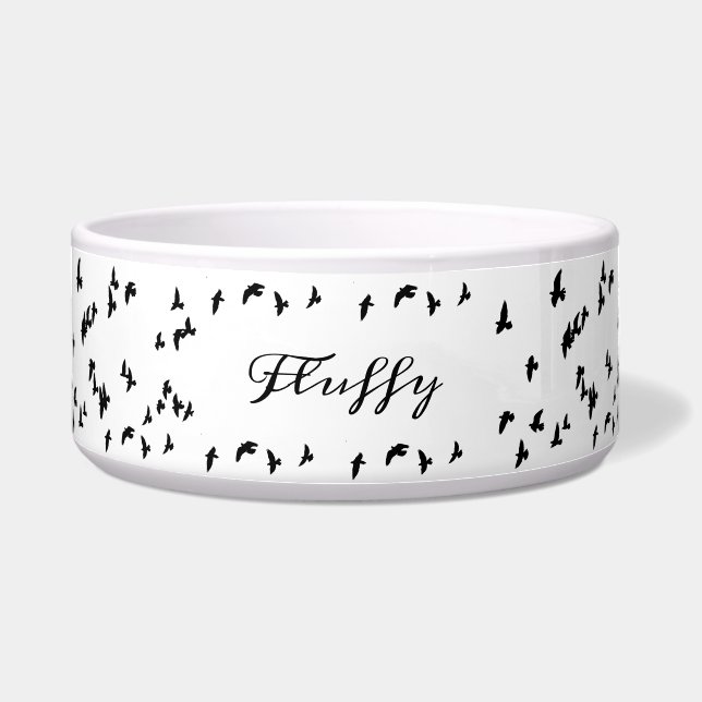 Flying Black Birds Gothic Bowl (Front)