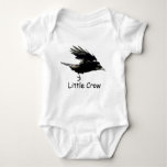 Flying Black Crow Art For Baby Baby Bodysuit at Zazzle