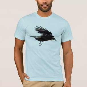 Flying Black CROW (Raven) Art T-Shirt