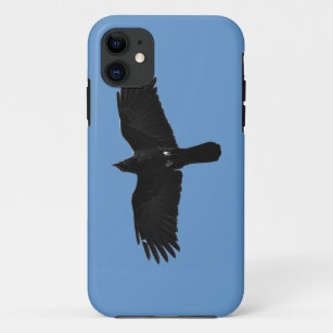 Flying Black Raven Corvid Crow-lover Photo Design iPhone 11 Case