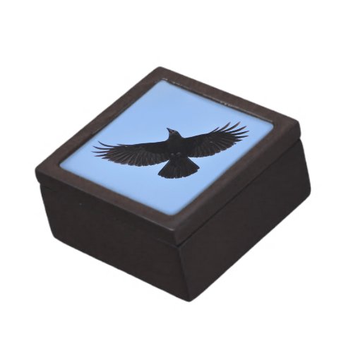 Flying Black Raven Corvid Crow_lover Photo Design Gift Box