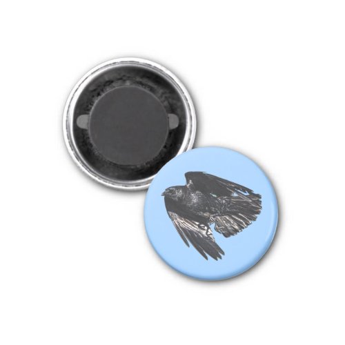 Flying Black Raven Crow_lover Photo Design 7 Magnet