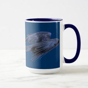Flying Black Raven Gothic, Celtic, Wiccan Mug
