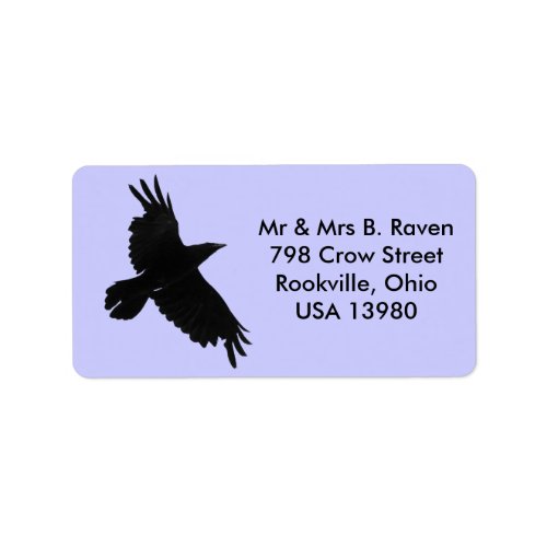 Flying Black Raven Labels