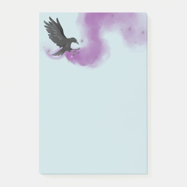 Flying Black Raven Post-it Notes (Front)