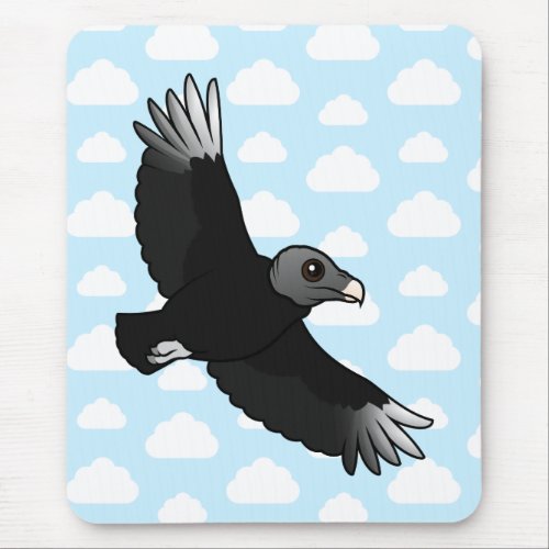 Flying Black Vulture Mouse Pad