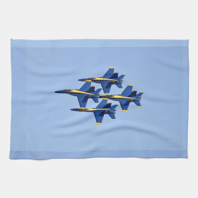 Flying Blue Angel Kitchen Towel (Horizontal)