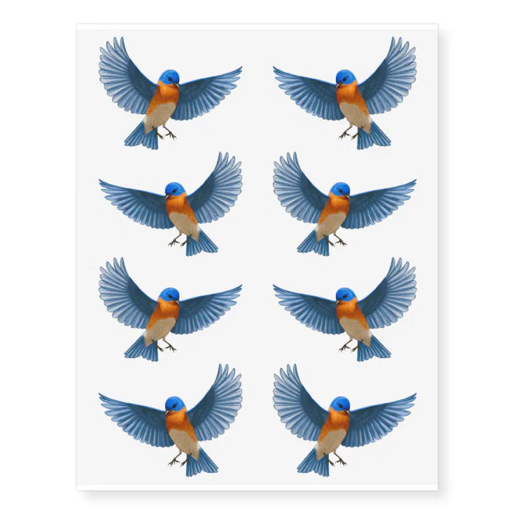 Flying Bluebird Temporary Tattoos | Zazzle Flying Bluebird Temporary Tattoos | Zazzle