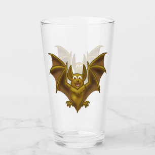 Flying Brown Bat Glass