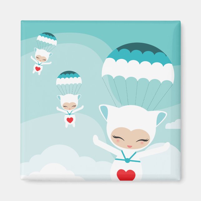 flying bubillinas magnet (Front)