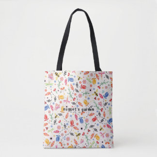Flying Bugs n' Blossoms All-Over Tote Bag
