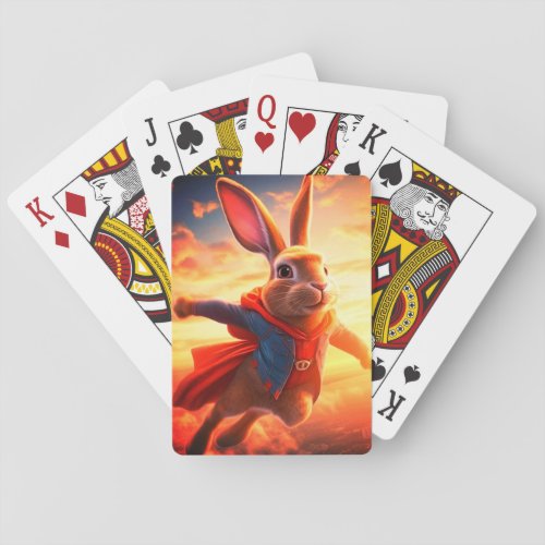Flying Bunny Poker Cards