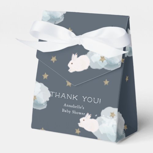 Flying Bunny Star  Cloud Baby Shower Gift Box