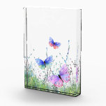 Flying Butterflies Acrylic Award Spring<br><div class="desc">Acrylic Awards with Spring Joy Colorful Butterflies Flying in Nature Watercolor Painting Butterfly and Flowers Acrylic Awards - Choose / Add Your Favorite Text / Color - Make Your Unique Gift - Resize and move or remove and add elements with customization tool ! - Drawing and Design by MIGNED. You...</div>