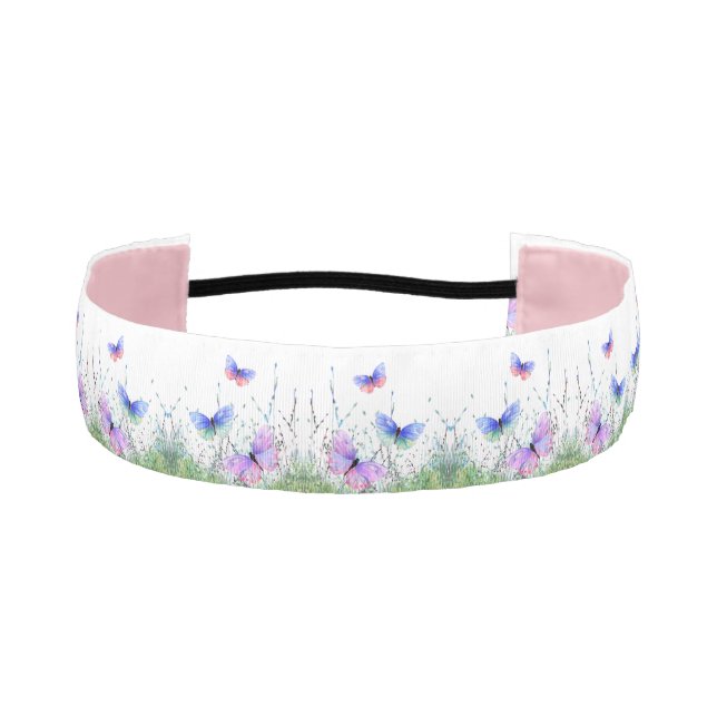 Flying Butterflies Athletic Headband (Front)