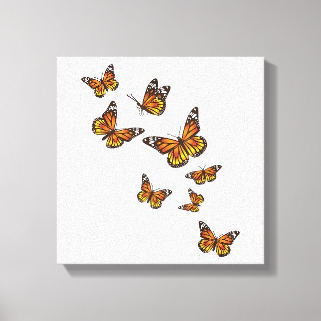 Flying Butterflies - Butterfly Lover Gardener Ento Canvas Print (Front)
