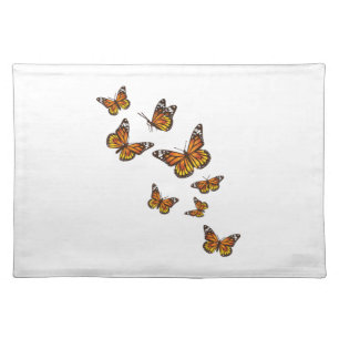 Flying Butterflies - Butterfly Lover Gardener Ento Cloth Placemat
