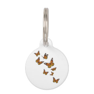 Flying Butterflies - Butterfly Lover Gardener Ento Pet ID Tag