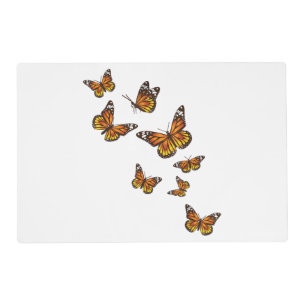 Flying Butterflies - Butterfly Lover Gardener Ento Placemat