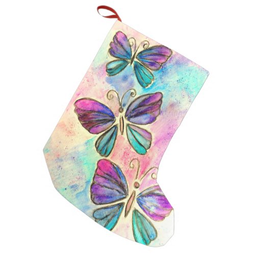 Flying Butterflies Christmas Stocking