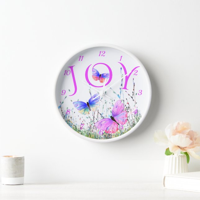 Flying Butterflies Clock - Joy (Home)