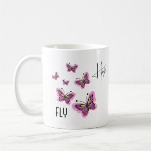Flying butterflies coffee mug