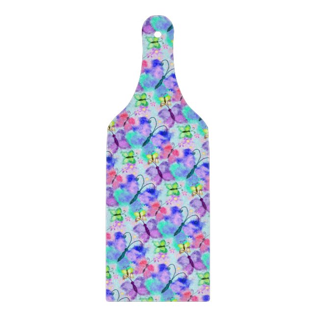 Flying Butterflies Cutting Board Spring Joy (Front)