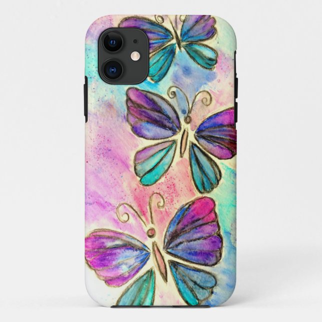 Flying Butterflies iPhone Case (Back)