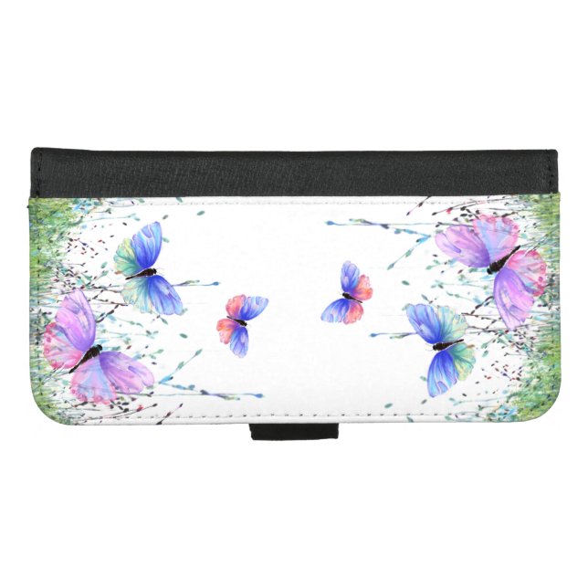 Flying Butterflies iPhone Wallet Case (Front (Horizontal))