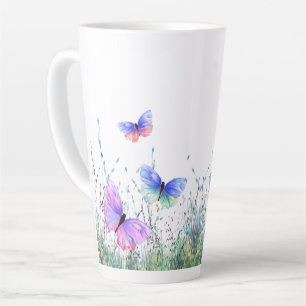 Flying Butterflies Latte Mug
