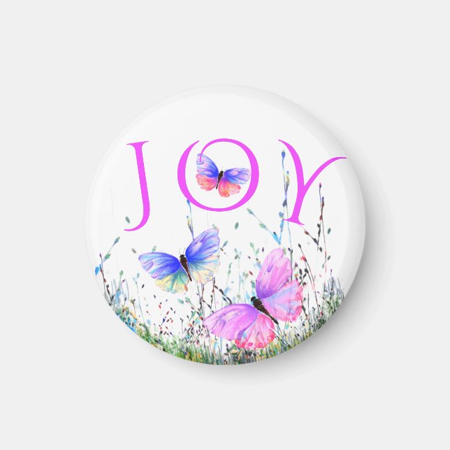 Flying Butterflies Magnet Spring Joy (Front)