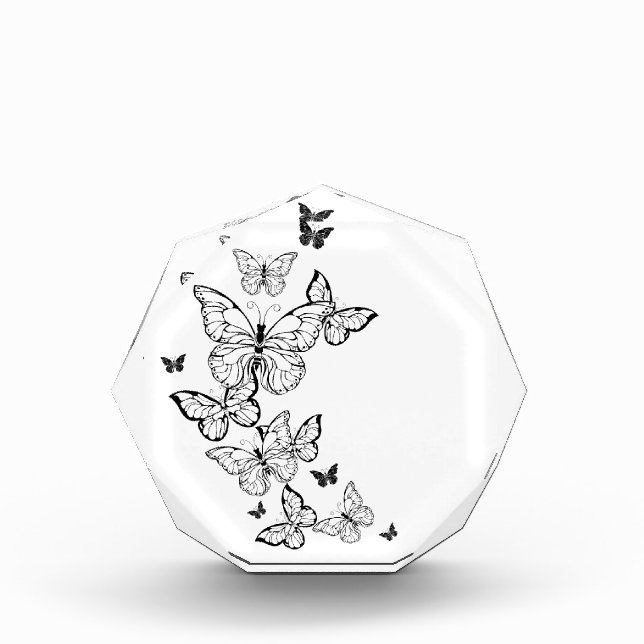 Flying Butterflies Morpho Acrylic Award (Front)