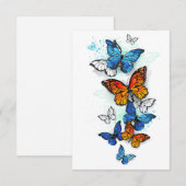 Flying Butterflies Morpho and Monarch (Front/Back)