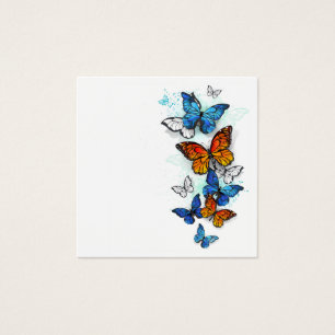 Flying Butterflies Morpho and Monarch