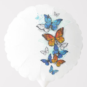 Flying Butterflies Morpho and Monarch Balloon
