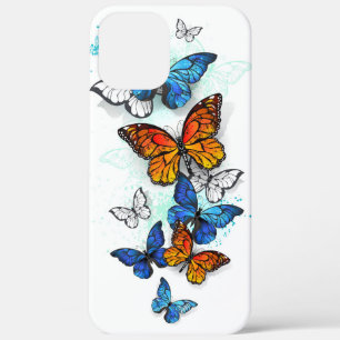 Flying Butterflies Morpho and Monarch iPhone 12 Pro Max Case