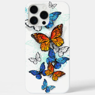 Flying Butterflies Morpho and Monarch iPhone 16 Pro Max Case