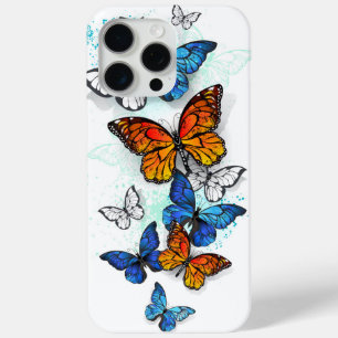 Flying Butterflies Morpho and Monarch iPhone 15 Pro Max Case
