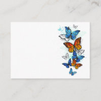 Flying Butterflies Morpho and Monarch