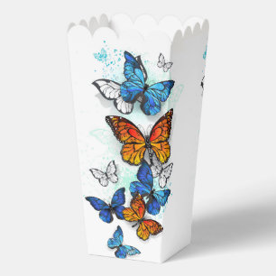 Flying Butterflies Morpho and Monarch Favor Boxes