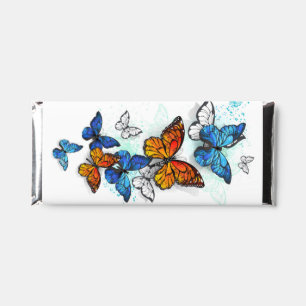 Flying Butterflies Morpho and Monarch Hershey Bar Favors