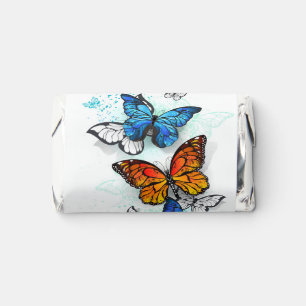 Flying Butterflies Morpho and Monarch Hershey's Miniatures