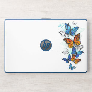 Flying Butterflies Morpho and Monarch HP Laptop Skin