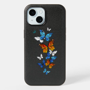 Flying Butterflies Morpho and Monarch iPhone 15 Case