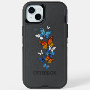 Flying Butterflies Morpho and Monarch iPhone 15 Plus Case