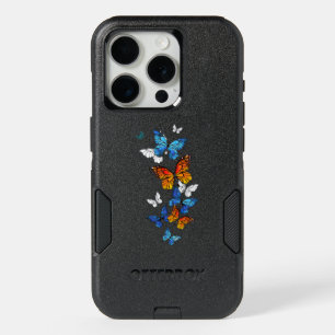 Flying Butterflies Morpho and Monarch iPhone 15 Pro Case