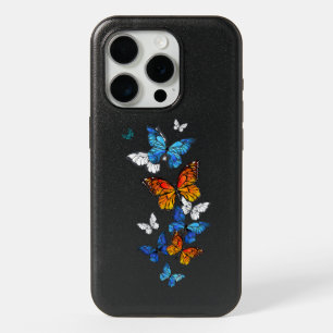 Flying Butterflies Morpho and Monarch iPhone 15 Pro Case