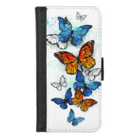 Flying Butterflies Morpho and Monarch